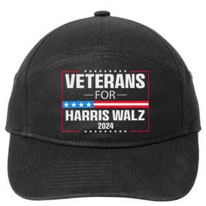 Veterans For Harris Walz 2024 Presidential Campaign 7-Panel Snapback Hat