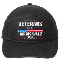 Veterans For Harris Walz 2024 Presidential Campaign 7-Panel Snapback Hat