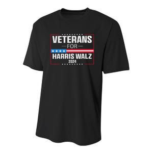 Veterans For Harris Walz 2024 Presidential Campaign Youth Performance Sprint T-Shirt