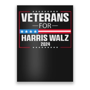 Veterans For Harris Walz 2024 Presidential Campaign Poster