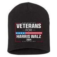 Veterans For Harris Walz 2024 Presidential Campaign Short Acrylic Beanie