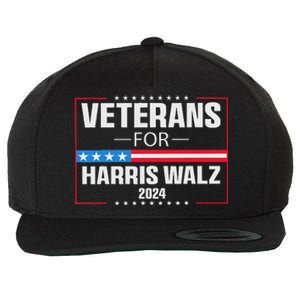 Veterans For Harris Walz 2024 Presidential Campaign Wool Snapback Cap