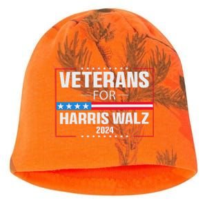 Veterans For Harris Walz 2024 Presidential Campaign Kati - Camo Knit Beanie