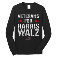 Veterans For Harris 2024 Kamala Harris Tim Walz Veteran Usa Long Sleeve Shirt