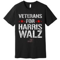 Veterans For Harris 2024 Kamala Harris Tim Walz Veteran Usa Premium T-Shirt