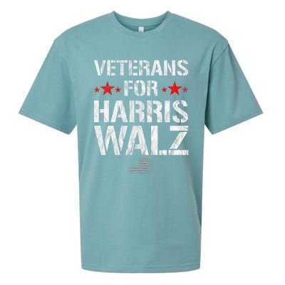 Veterans For Harris 2024 Kamala Harris Tim Walz Veteran Usa Sueded Cloud Jersey T-Shirt