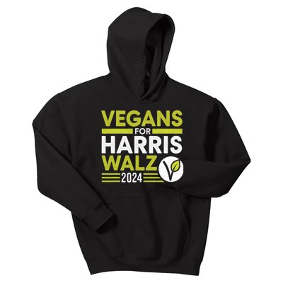 Vegans For Harris Waltz Walz 2024 Vegan For Kamala 2024 Kids Hoodie