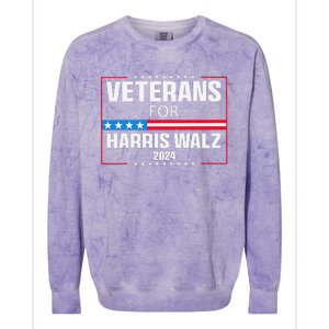 Veterans For Harris Walz 2024 Presidential Campaign Gift Colorblast Crewneck Sweatshirt