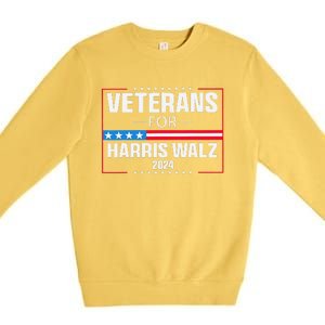 Veterans For Harris Walz 2024 Presidential Campaign Gift Premium Crewneck Sweatshirt