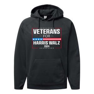 Veterans For Harris Walz 2024 Presidential Campaign Gift Performance Fleece Hoodie