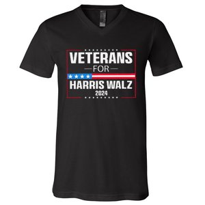 Veterans For Harris Walz 2024 Presidential Campaign Gift V-Neck T-Shirt