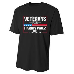 Veterans For Harris Walz 2024 Presidential Campaign Gift Performance Sprint T-Shirt