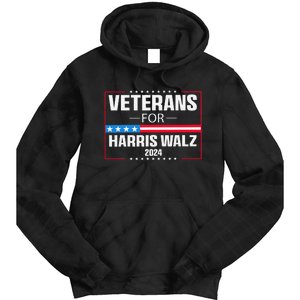 Veterans For Harris Walz 2024 Presidential Campaign Gift Tie Dye Hoodie