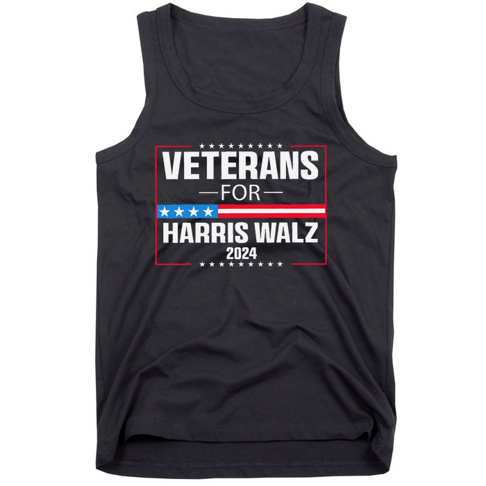 Veterans For Harris Walz 2024 Presidential Campaign Gift Tank Top