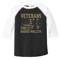 Veterans For Harris Walz Waltz 2024 Presidential Campaign Toddler Fine Jersey T-Shirt