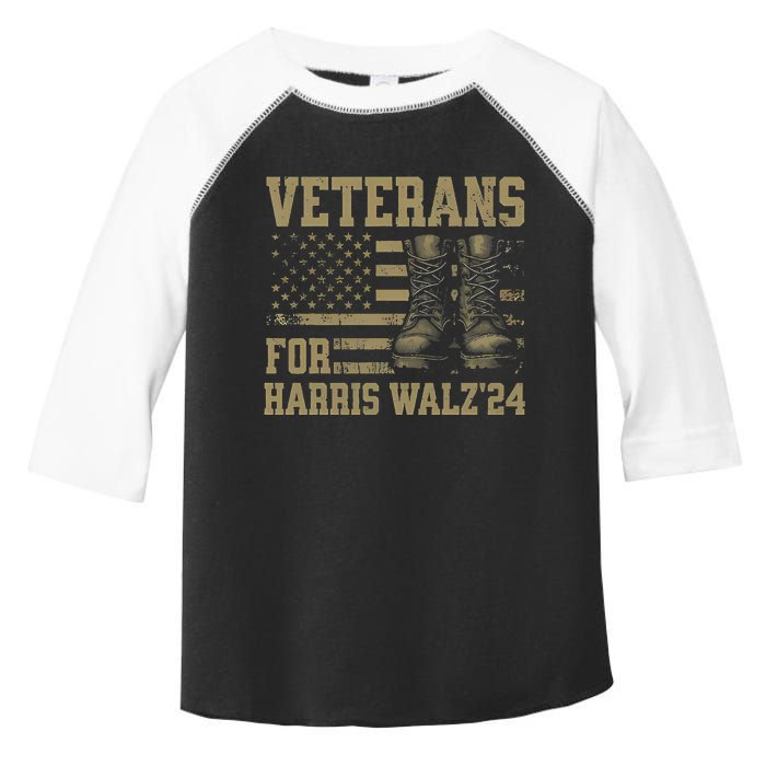 Veterans For Harris Walz Waltz 2024 Presidential Campaign Toddler Fine Jersey T-Shirt