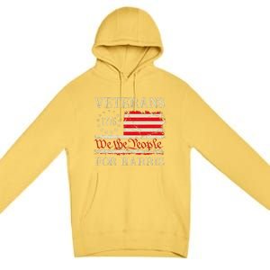 Veterans For Harris We The People 1776 Flag Kamala Harris Gift Premium Pullover Hoodie