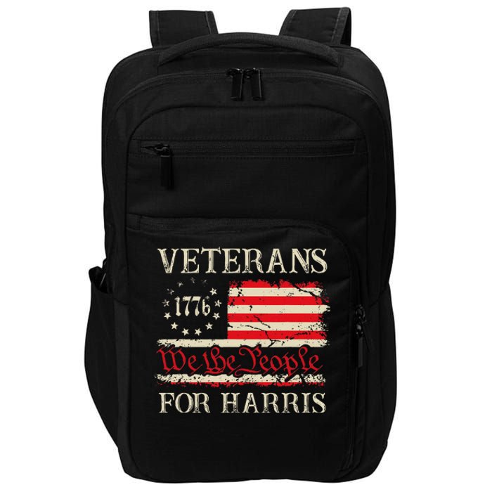 Veterans For Harris We The People 1776 Flag Kamala Harris Gift Impact Tech Backpack