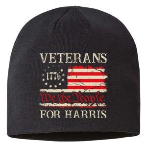 Veterans For Harris We The People 1776 Flag Kamala Harris Gift Sustainable Beanie