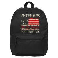 Veterans For Harris We The People 1776 Flag Kamala Harris Gift 16 in Basic Backpack