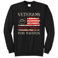 Veterans For Harris We The People 1776 Flag Kamala Harris Gift Tall Sweatshirt