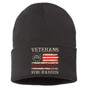 Veterans For Harris We The People 1776 Flag Kamala Harris Gift Sustainable Knit Beanie