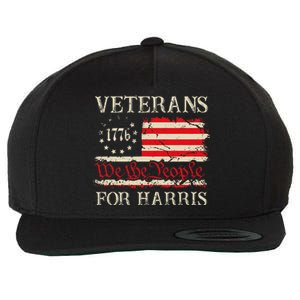 Veterans For Harris We The People 1776 Flag Kamala Harris Gift Wool Snapback Cap