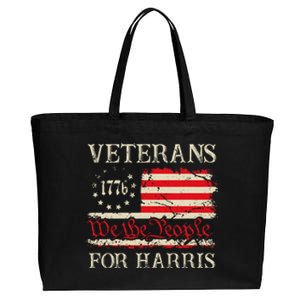 Veterans For Harris We The People 1776 Flag Kamala Harris Gift Cotton Canvas Jumbo Tote