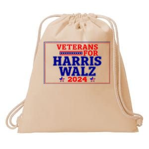 Veterans For Harris Walz 2024 Vote Harris Waltz Election Drawstring Bag