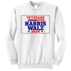 Veterans For Harris Walz 2024 Vote Harris Waltz Election Sweatshirt