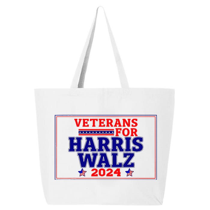 Veterans For Harris Walz 2024 Vote Harris Waltz Election 25L Jumbo Tote