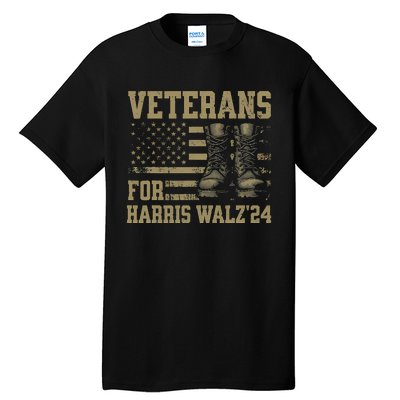 Veterans For Harris Walz Waltz 2024 Presidential Campaign Tall T-Shirt