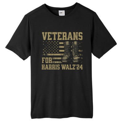 Veterans For Harris Walz Waltz 2024 Presidential Campaign Tall Fusion ChromaSoft Performance T-Shirt