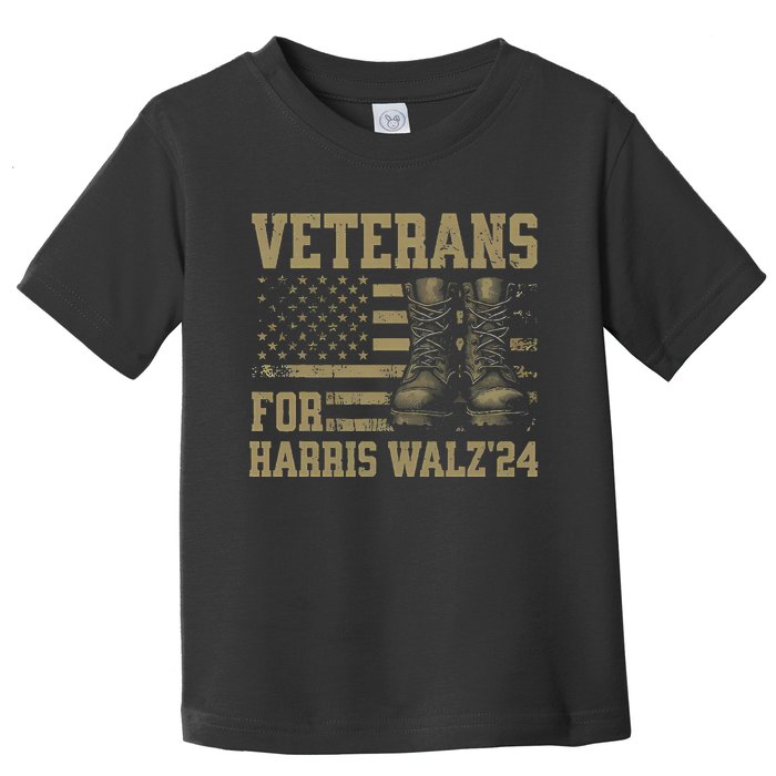 Veterans For Harris Walz Waltz 2024 Presidential Campaign Toddler T-Shirt