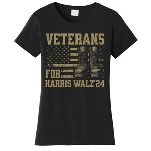 Veterans For Harris Walz Waltz 2024 Presidential Campaign Women's T-Shirt