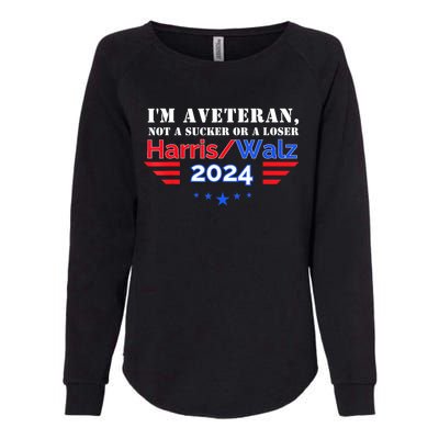 Veteran For Harris Walz For President 2024 Womens California Wash Sweatshirt