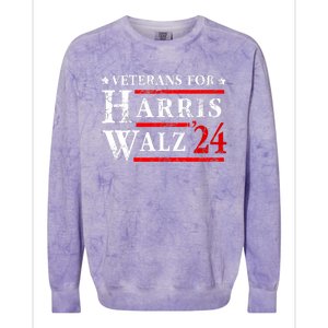 Veterans For Harris Walz 2024 Election Colorblast Crewneck Sweatshirt