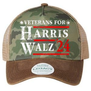 Veterans For Harris Walz 2024 Election Legacy Tie Dye Trucker Hat