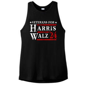 Veterans For Harris Walz 2024 Election Ladies PosiCharge Tri-Blend Wicking Tank