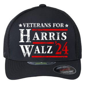 Veterans For Harris Walz 2024 Election Flexfit Unipanel Trucker Cap