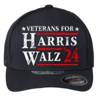 Veterans For Harris Walz 2024 Election Flexfit Unipanel Trucker Cap