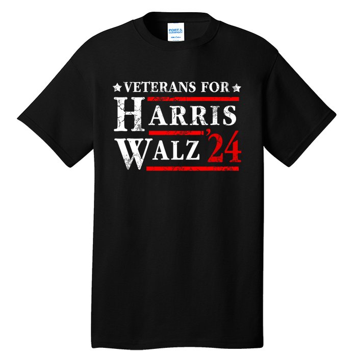 Veterans For Harris Walz 2024 Election Tall T-Shirt