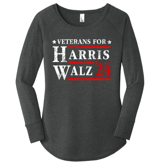 Veterans For Harris Walz 2024 Election Women's Perfect Tri Tunic Long Sleeve Shirt