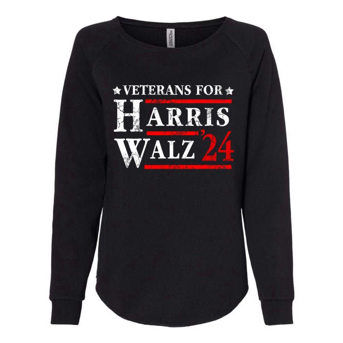 Veterans For Harris Walz 2024 Election Womens California Wash Sweatshirt