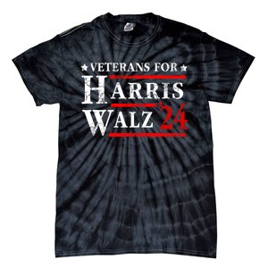 Veterans For Harris Walz 2024 Election Tie-Dye T-Shirt