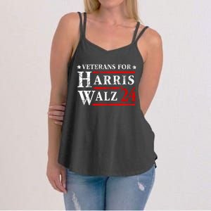 Veterans For Harris Walz 2024 Election Women's Strappy Tank