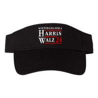 Veterans For Harris Walz 2024 Election Valucap Bio-Washed Visor