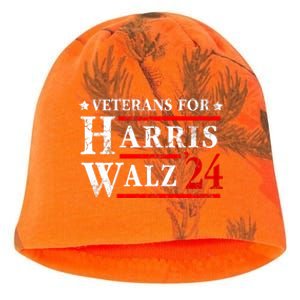 Veterans For Harris Walz 2024 Election Kati - Camo Knit Beanie