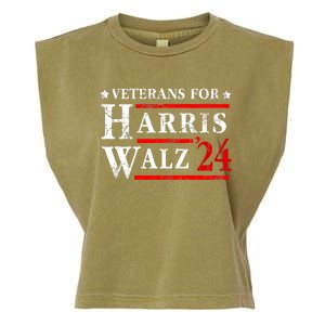 Veterans For Harris Walz 2024 Election Garment-Dyed Women's Muscle Tee