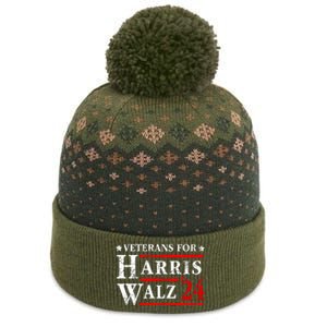 Veterans For Harris Walz 2024 Election The Baniff Cuffed Pom Beanie